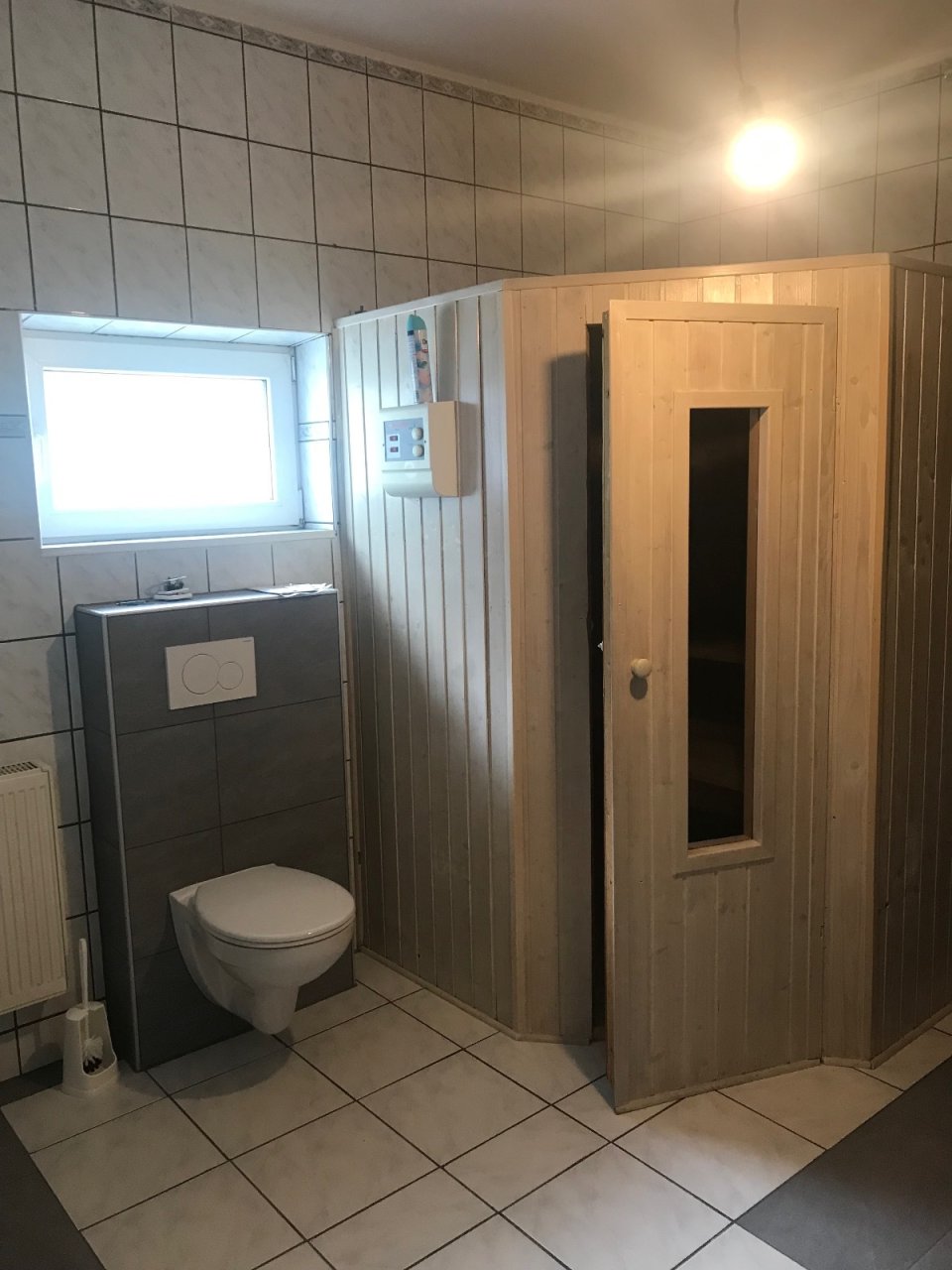 Sauna, Dusche, WC